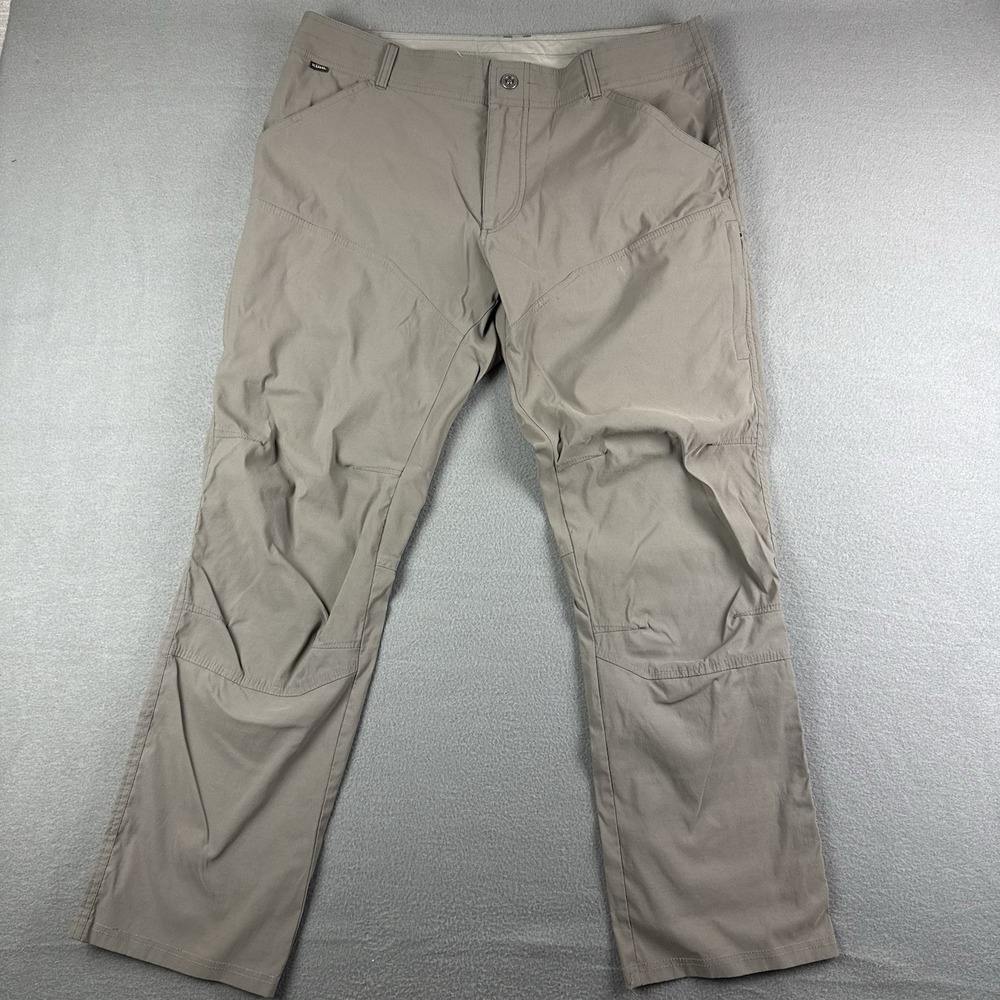 Kuhl Renegade Pants Mens 38x32 Beige Stretch Outdoor Hiking Style Nylon‎ Trail